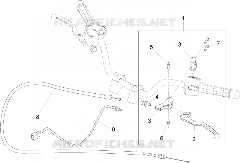 LEVIER D'EMBRAYAGE MOTO GUZZI MOTO-GUZZI-MOTORCYCLES 850 V9 2019  V9 Bobber 850 Euro 4 ABS