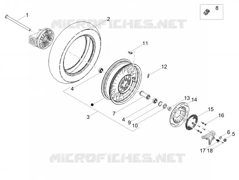 ROUE ARRIERE MOTO GUZZI MOTO-GUZZI-MOTORCYCLES 850 V9 2020  V9 Bobber 850 Euro 4 ABS