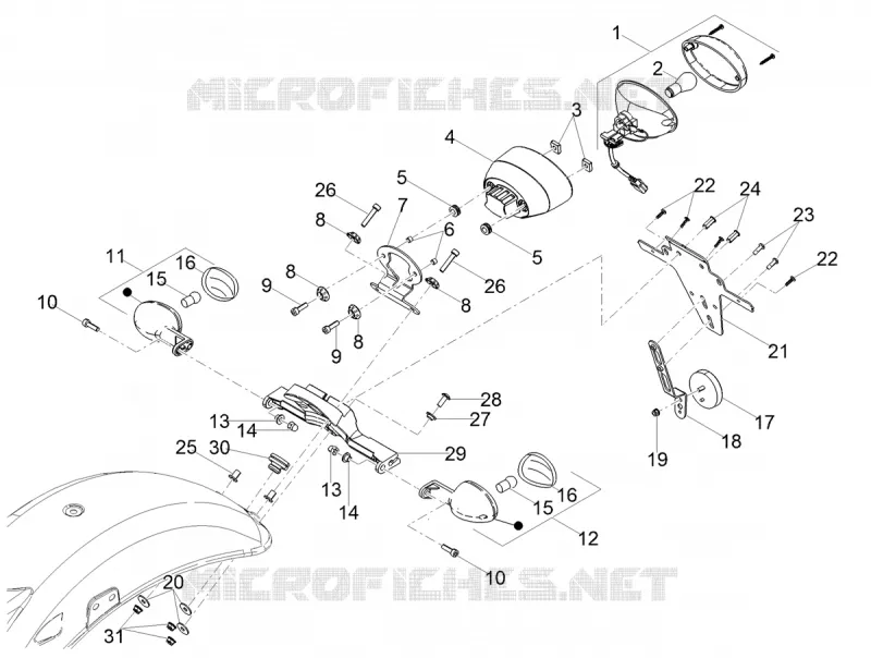 FEUX ARRIERES MOTO GUZZI MOTO-GUZZI-MOTORCYCLES 850 V9 2020  V9 Bobber Sport 850 Euro 4 ABS