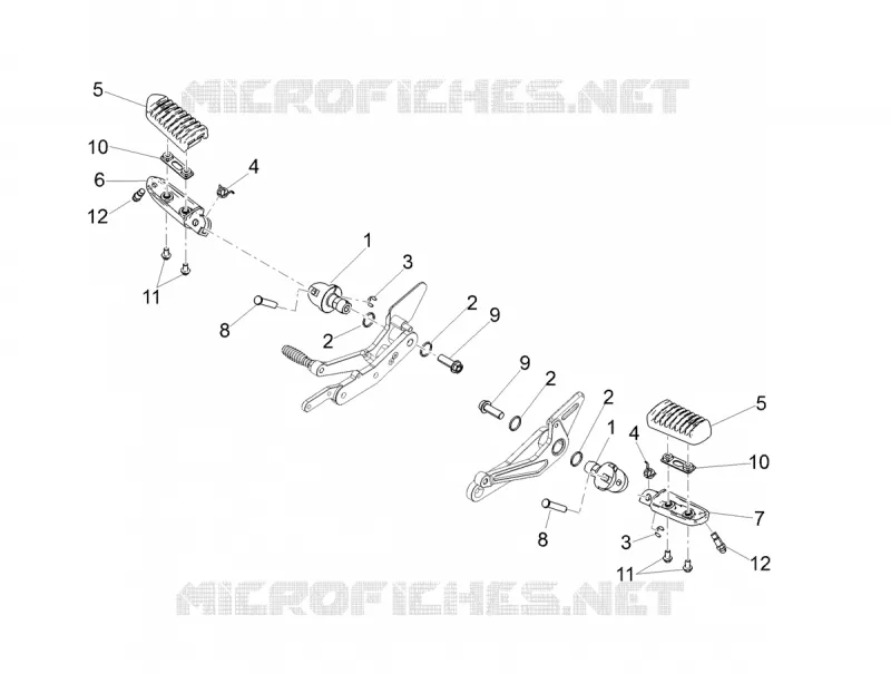 REPOSE PIEDS MOTO GUZZI MOTO-GUZZI-MOTORCYCLES 850 V9 2020  V9 Bobber Sport 850 Euro 4 ABS