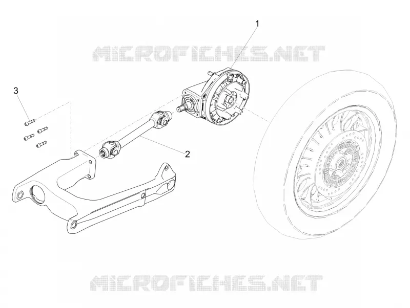 Transmission arrière MOTO GUZZI MOTO-GUZZI-MOTORCYCLES 850 V9 2020  V9 Bobber Sport 850 Euro 4 ABS