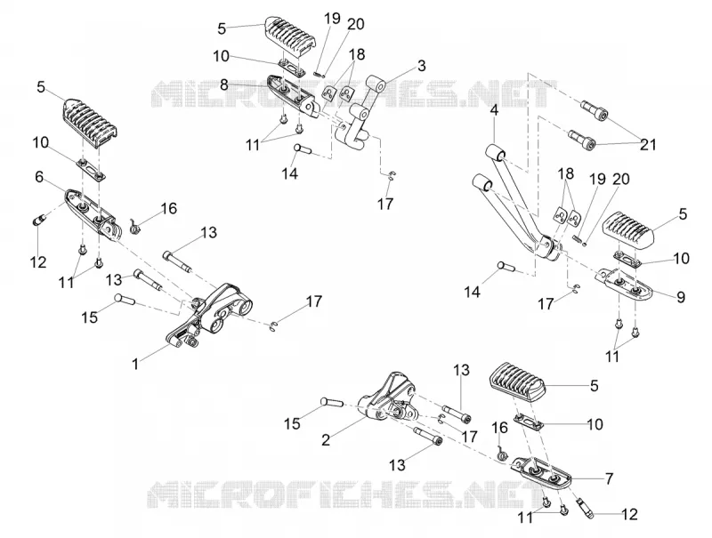 REPOSE PIEDS MOTO GUZZI MOTO-GUZZI-MOTORCYCLES 850 V9 2020  V9 Roamer 850 Euro 4 ABS