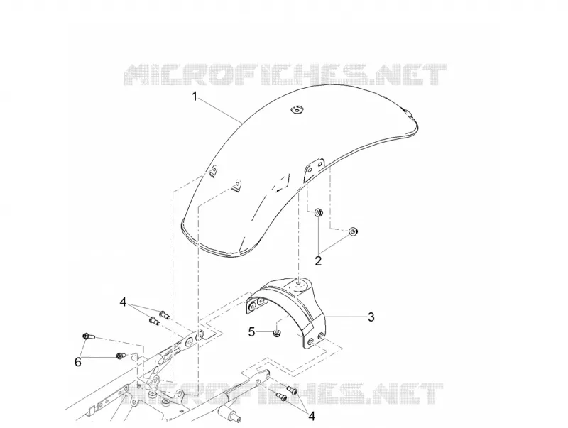 GARDE BOUE ARRIERE MOTO GUZZI MOTO-GUZZI-MOTORCYCLES 850 V9 2021  V9 Bobber 850 Euro 5 ABS