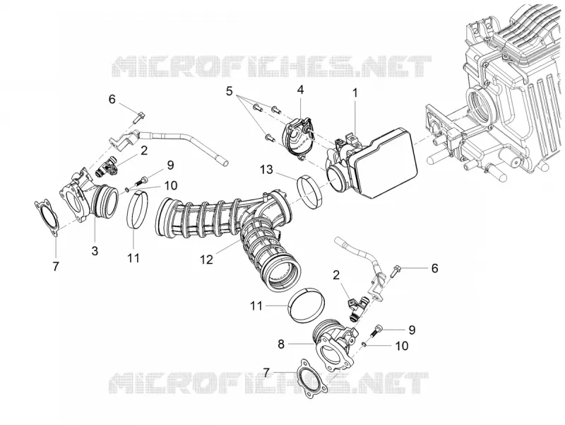 BOITIER PAPILLON INJECTION MOTO GUZZI MOTO-GUZZI-MOTORCYCLES 850 V9 2021  V9 Bobber 850 Euro 5 ABS