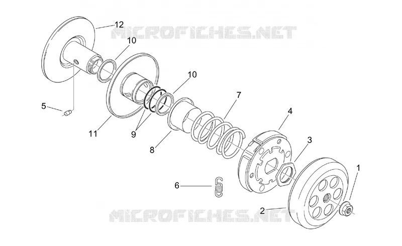 Embrayage SCARABEO SCARABEO-SCOOTER 100 SCARABEO 2000  Scarabeo (engine Minarelli)