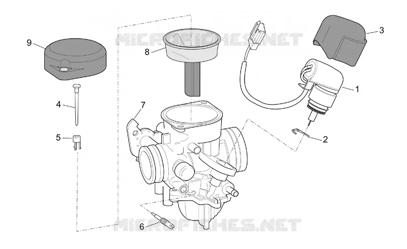 Carburateur II SCARABEO SCARABEO-SCOOTER 100 SCARABEO 2004  Scarabeo 4T E2