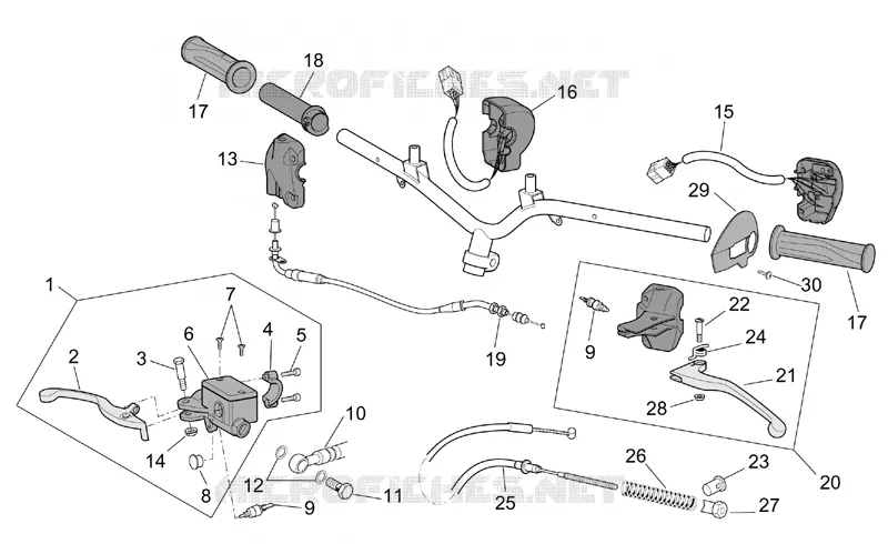 Commandes SCARABEO SCARABEO-SCOOTER 100 SCARABEO 2003  Scarabeo 4T E2