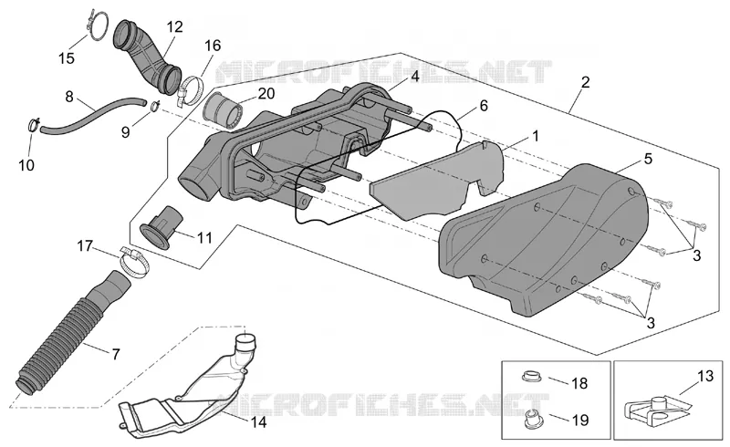 Corps filtre SCARABEO SCARABEO-SCOOTER 100 SCARABEO 2002  Scarabeo 4T E2
