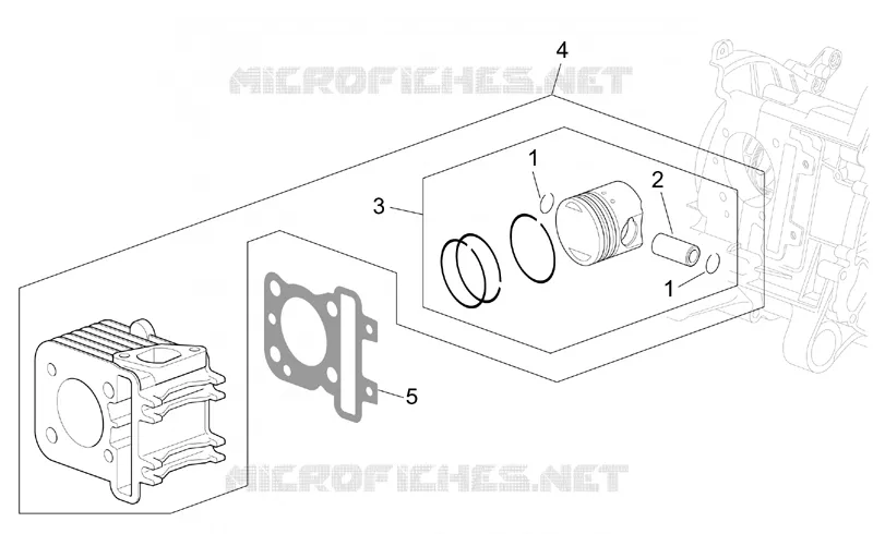 Cylindre - Piston SCARABEO SCARABEO-SCOOTER 100 SCARABEO 2002  Scarabeo 4T E2