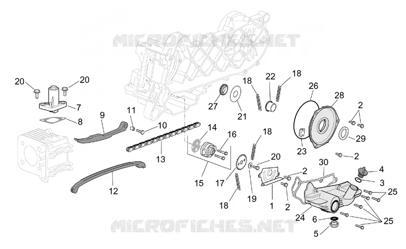 Pompe huile SCARABEO SCARABEO-SCOOTER 100 SCARABEO 2005  Scarabeo 4T E2