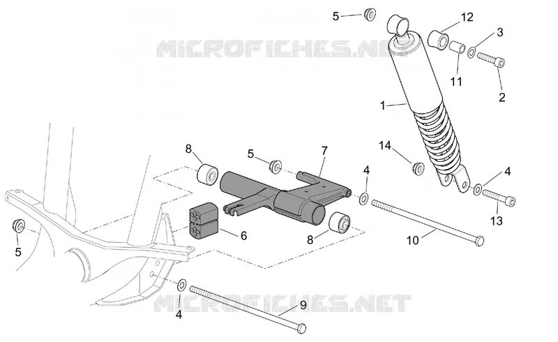 Suspension ar. - Bielle SCARABEO SCARABEO-SCOOTER 100 SCARABEO 2005  Scarabeo 4T E2