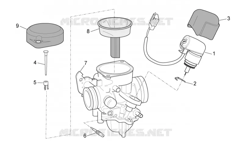 Carburateur II SCARABEO SCARABEO-SCOOTER 100 SCARABEO 2009  Scarabeo 4T E3 NET