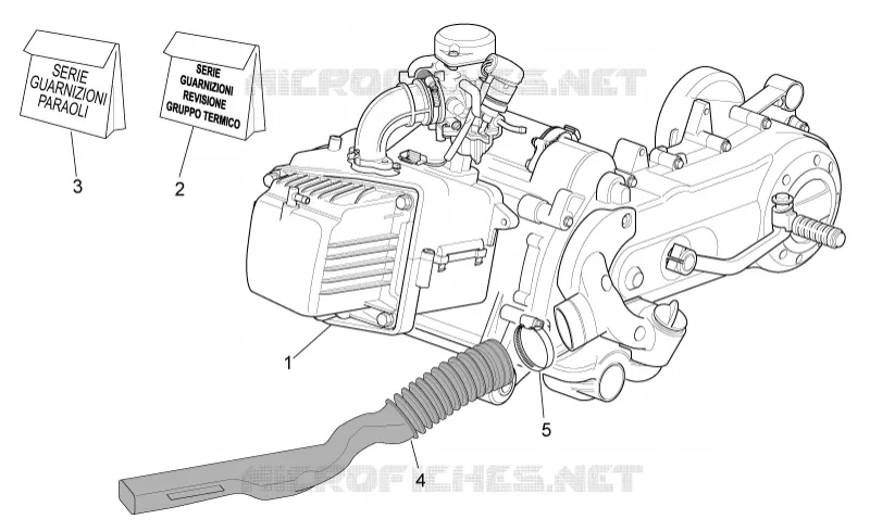 Moteur SCARABEO SCARABEO-SCOOTER 100 SCARABEO 2009  Scarabeo 4T E3 NET