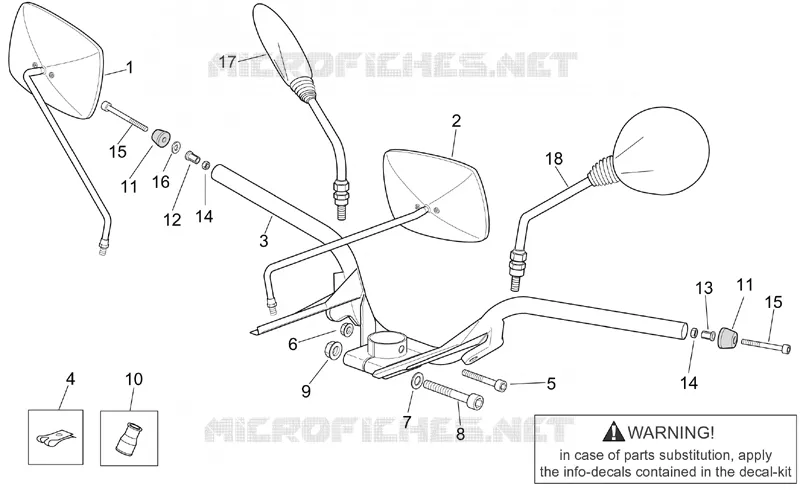 Guidon SCARABEO SCARABEO-SCOOTER 200 SCARABEO 2000  Scarabeo (engine Rotax)