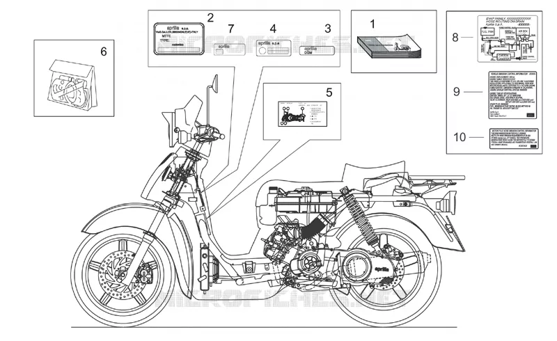 Plaquette et manuels SCARABEO SCARABEO-SCOOTER 125 SCARABEO 1999  Scarabeo (engine Rotax)