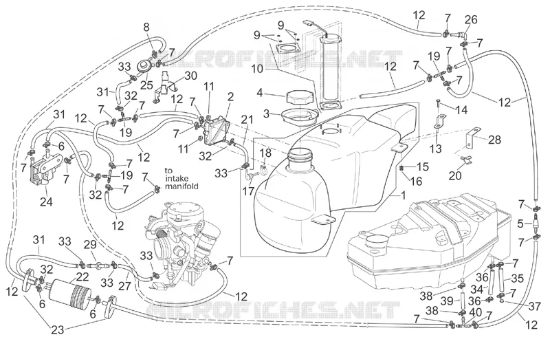 Reservoir carburant - USA SCARABEO SCARABEO-SCOOTER 150 SCARABEO 2004  Scarabeo (engine Rotax)