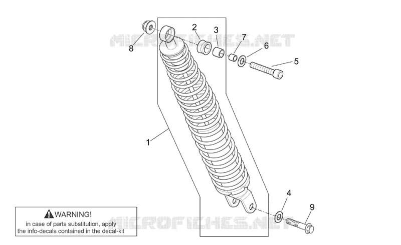Suspension arriere SCARABEO SCARABEO-SCOOTER 150 SCARABEO 2004  Scarabeo (engine Rotax)