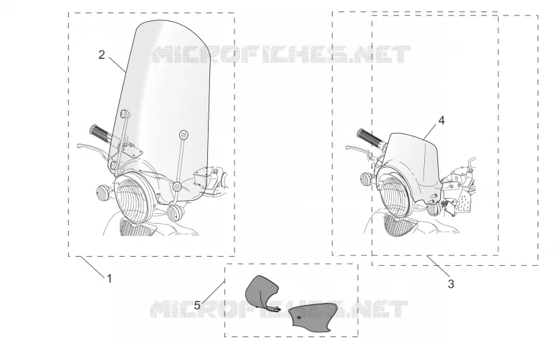 Acc. - Pare-brise SCARABEO SCARABEO-SCOOTER 125 SCARABEO 2003  Scarabeo E2 (engine Piaggio)