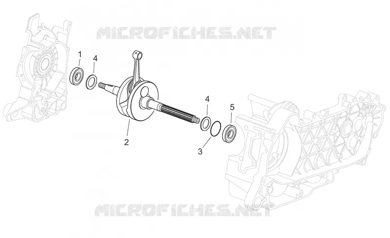 Arbre moteur SCARABEO SCARABEO-SCOOTER 200 SCARABEO 2006  Scarabeo E3 (engine Piaggio)