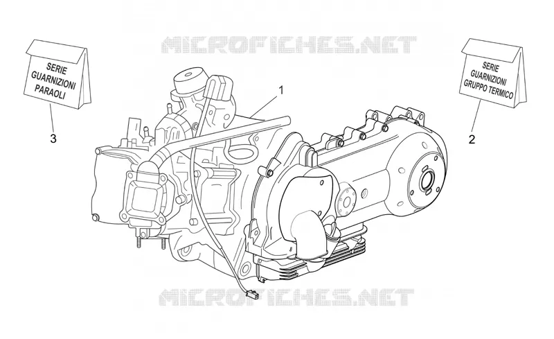 Moteur SCARABEO SCARABEO-SCOOTER 125 SCARABEO 2006  Scarabeo E2 (engine Piaggio)