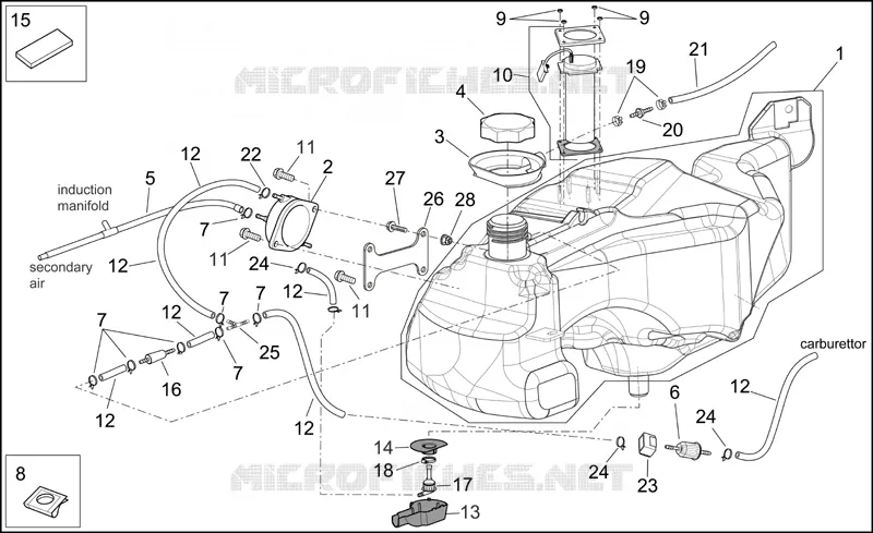 Reservoir carburant SCARABEO SCARABEO-SCOOTER 250 SCARABEO 2005  Scarabeo E2 (engine Piaggio)