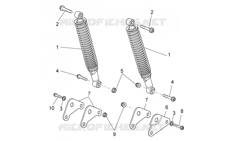 Suspension arriere SCARABEO SCARABEO-SCOOTER 200 SCARABEO 2011  Scarabeo i.e. light