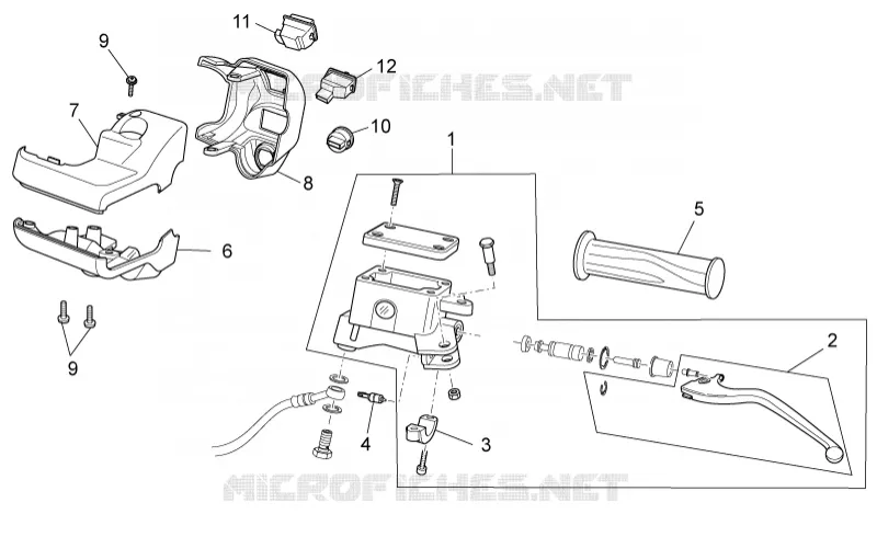 Commandes gche SCARABEO SCARABEO-SCOOTER 125 SCARABEO 2009  Scarabeo IE Light
