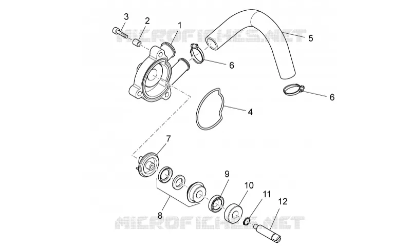 Pompe à eau SCARABEO SCARABEO-SCOOTER 125 SCARABEO 2009  Scarabeo IE Light