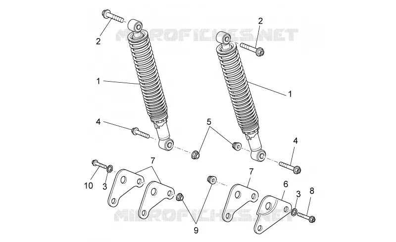 Suspension arriere SCARABEO SCARABEO-SCOOTER 125 SCARABEO 2010  Scarabeo IE Light