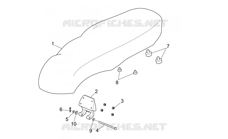 Groupe selle SCARABEO SCARABEO-SCOOTER 250 SCARABEO 2007  Scarabeo Light E3