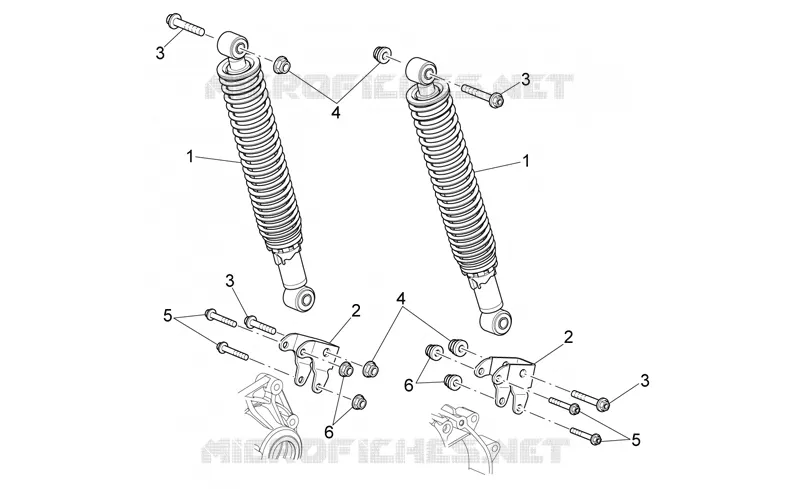 Suspension arriere SCARABEO SCARABEO-SCOOTER 492 SCARABEO 2007  Scarabeo Light