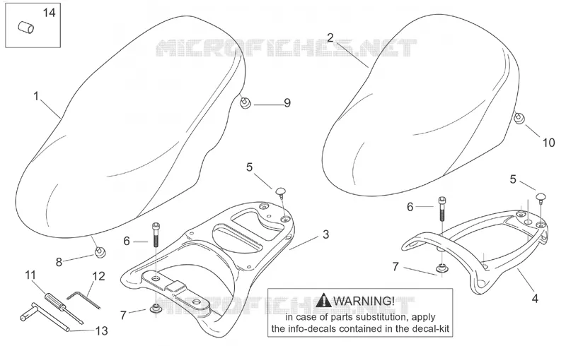 Selle-porte bag SCARABEO SCARABEO-SCOOTER 50 SCARABEO 2004  Scarabeo 2T (engine Minarelli)