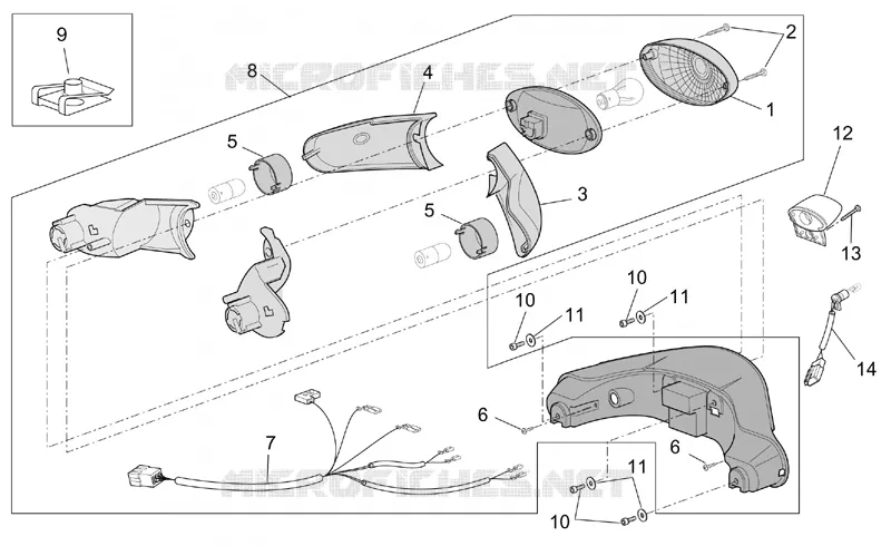 Feux arriere SCARABEO SCARABEO-SCOOTER 50 SCARABEO 2002  Scarabeo 4T 2V E2