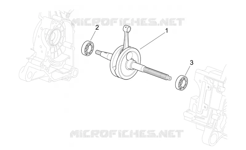 Arbre moteur SCARABEO SCARABEO-SCOOTER 50 SCARABEO 2007  Scarabeo 4T 2V E2