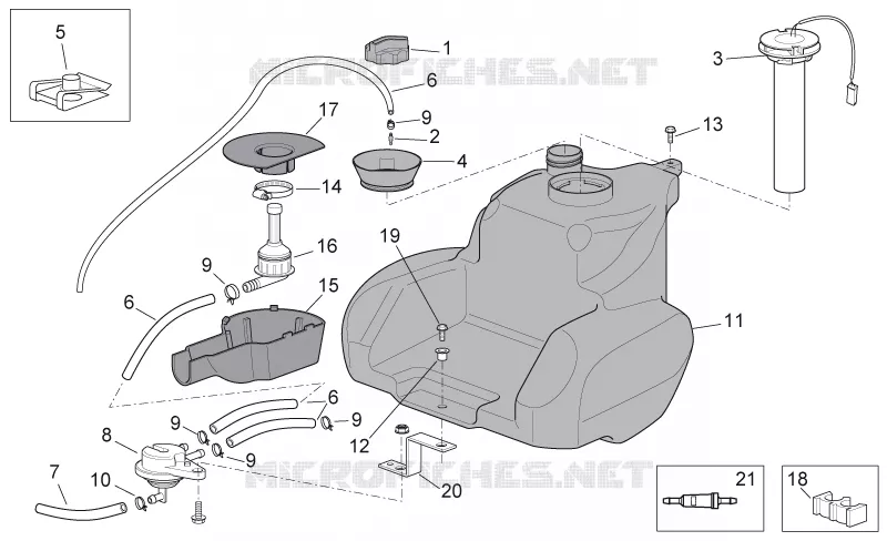 Réservoir SCARABEO SCARABEO-SCOOTER 50 SCARABEO 2006  Scarabeo 4T 2V E2