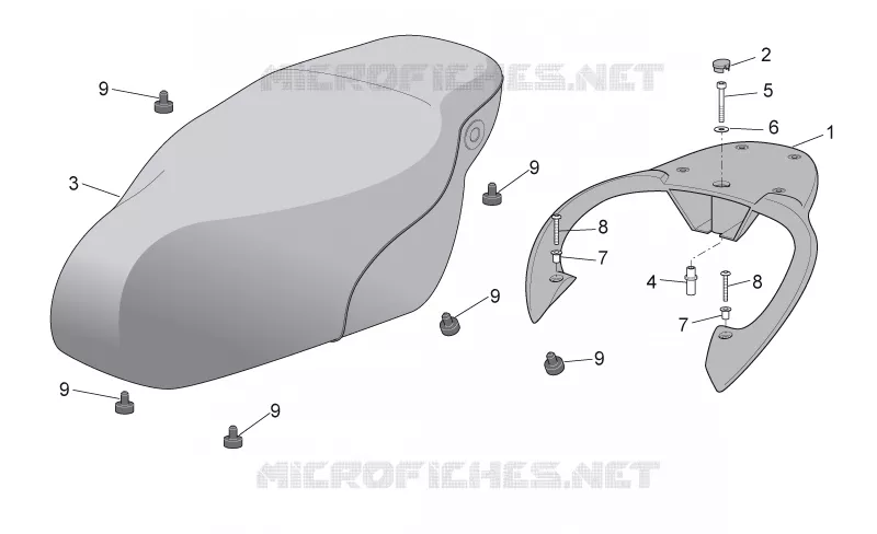 Selle-porte bag SCARABEO SCARABEO-SCOOTER 50 SCARABEO 2009  Scarabeo 4T 4V E2