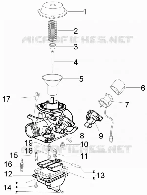 Carburateur II SCARABEO SCARABEO-SCOOTER 50 SCARABEO 2010  Scarabeo 5 4T 4V NET