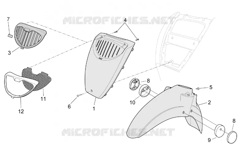 Carrosserie av. II SCARABEO SCARABEO-SCOOTER 50 SCARABEO 2002  Scarabeo Ditech