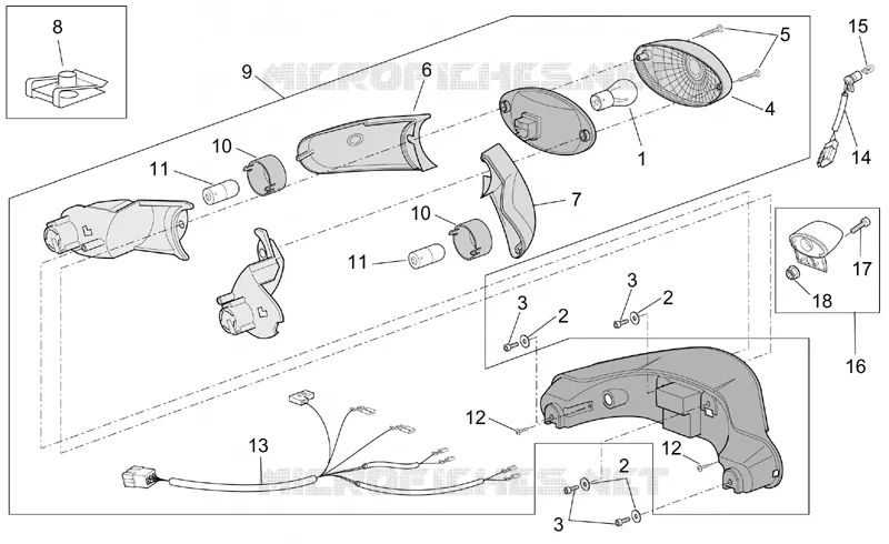 Feux arriere SCARABEO SCARABEO-SCOOTER 50 SCARABEO 2002  Scarabeo Ditech
