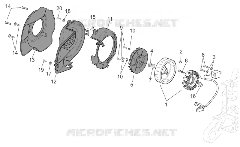 Volant SCARABEO SCARABEO-SCOOTER 50 SCARABEO 2003  Scarabeo Ditech