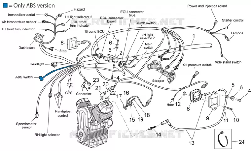 Circuit electrique I MOTO GUZZI MOTO-GUZZI-MOTORCYCLES 1200 SPORT 2011  Sport 8V