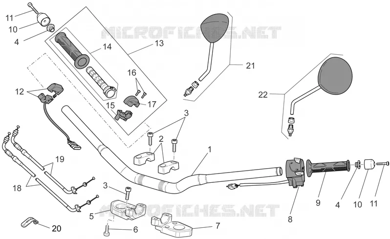 Guidon - Commandes MOTO GUZZI MOTO-GUZZI-MOTORCYCLES 1200 SPORT 2010  Sport 8V