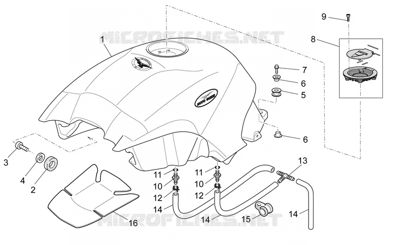 Réservoir essence MOTO GUZZI MOTO-GUZZI-MOTORCYCLES 1200 SPORT 2009  Sport 8V
