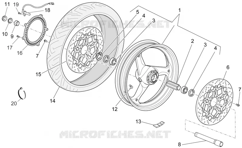 Roue Av. MOTO GUZZI MOTO-GUZZI-MOTORCYCLES 1200 SPORT 2012  Sport 8V