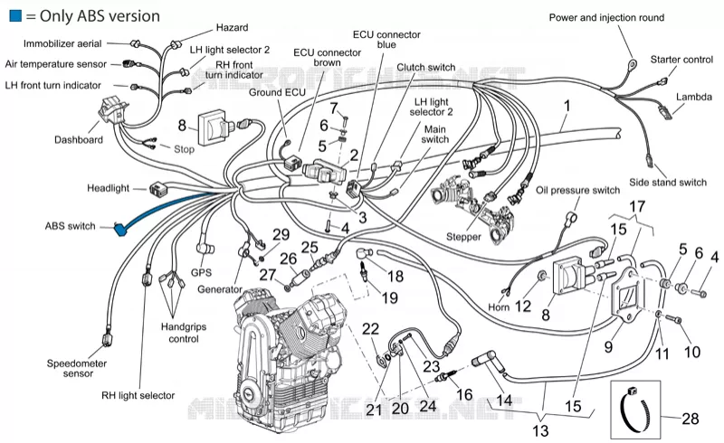 Circuit electrique I MOTO GUZZI MOTO-GUZZI-MOTORCYCLES 1200 SPORT 2006  Sport