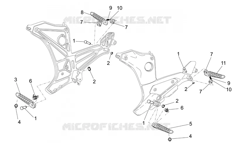 Repose-Pieds I MOTO GUZZI MOTO-GUZZI-MOTORCYCLES 1200 SPORT 2006  Sport