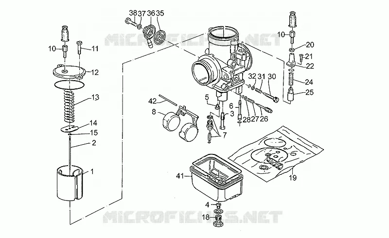 Carburateurs MOTO GUZZI MOTO-GUZZI-MOTORCYCLES 650 65-GT 1988  65 GT