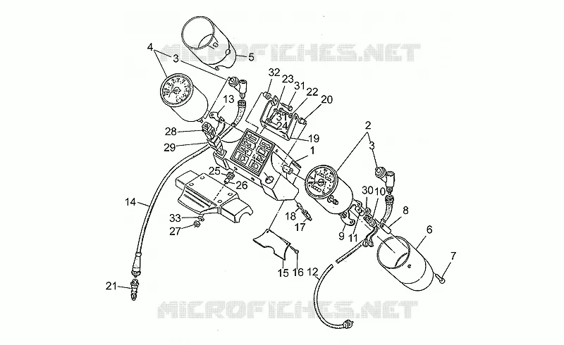 Tableau de bord MOTO GUZZI MOTO-GUZZI-MOTORCYCLES 650 65-GT 1988  65 GT
