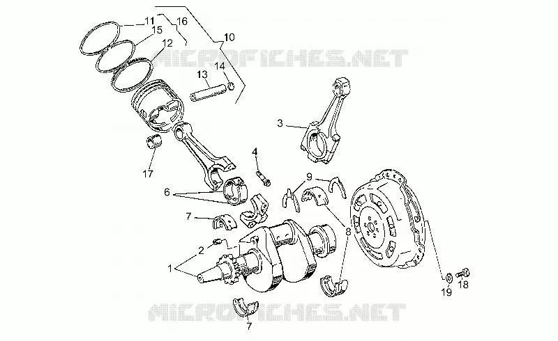 Arbre moteur MOTO GUZZI MOTO-GUZZI-MOTORCYCLES 750 750-X 1992  X Polizia/PA 1A Serie