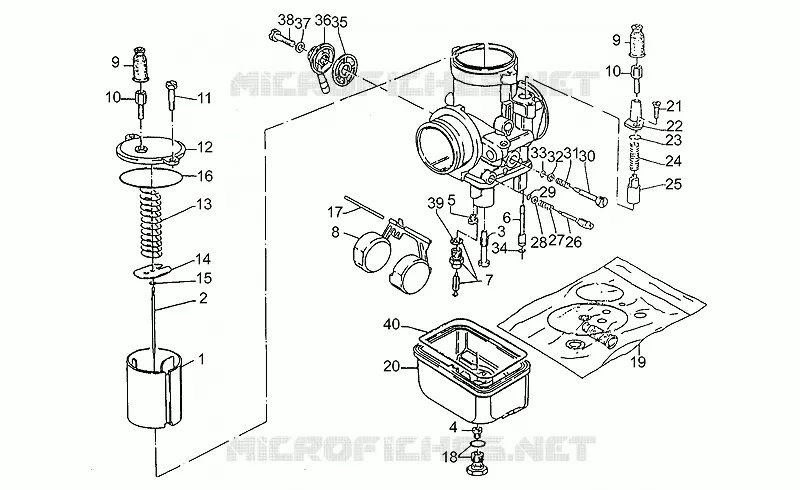 Carburateurs MOTO GUZZI MOTO-GUZZI-MOTORCYCLES 750 750-X 1992  X Polizia/PA 1A Serie